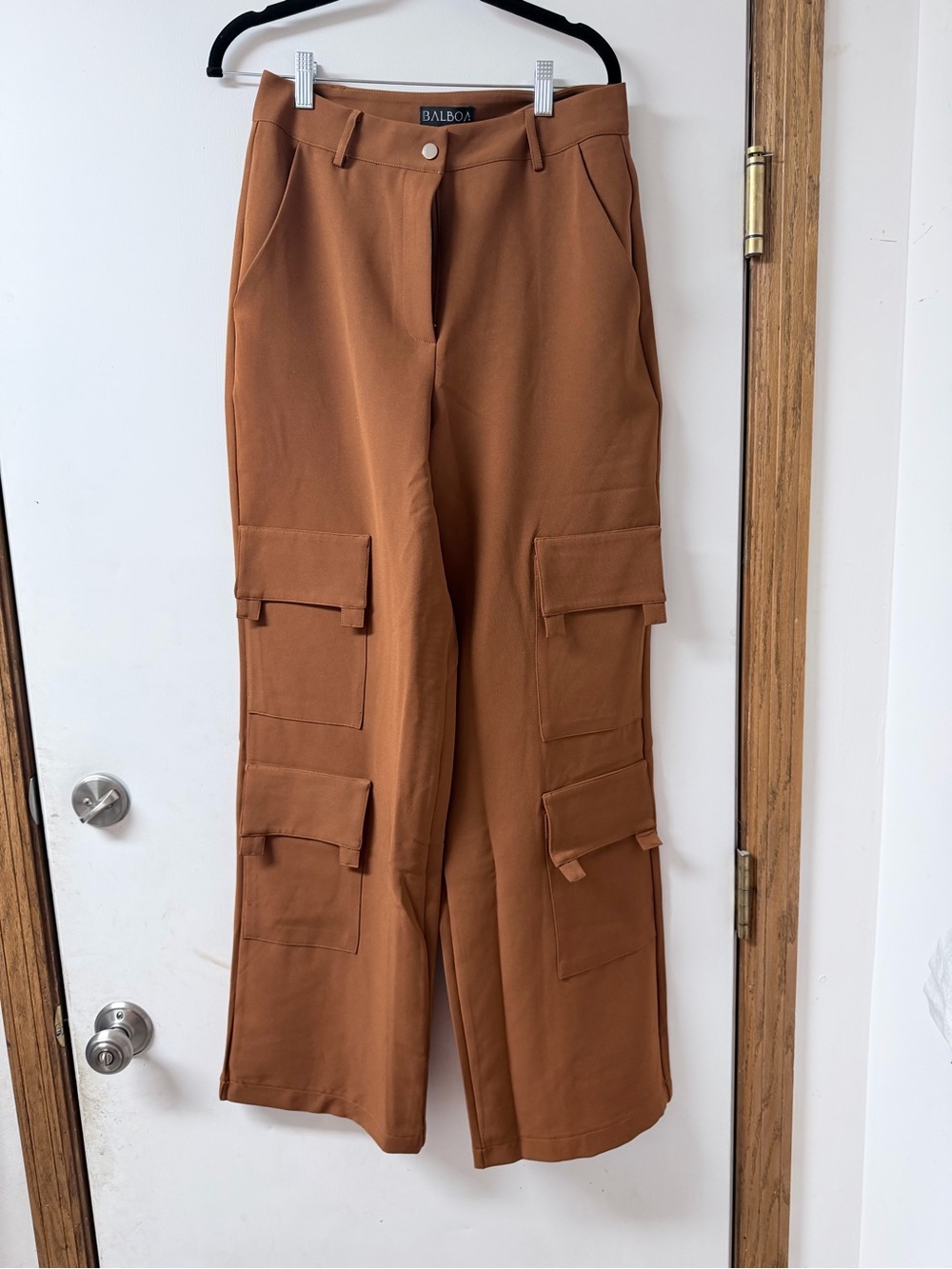 Balboa Women's Cargo Wide-Leg Pants - Rust NWOT